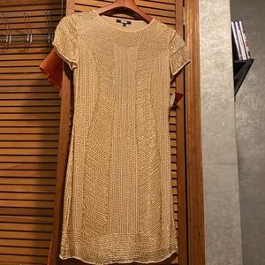ASOS Gold Textured Dress